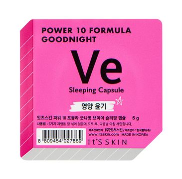 It's Skin Power 10 Formula Good Night Sleeping Capsule VE dwufazowa maseczka całonocna w kapsułce 5g