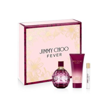 Jimmy Choo Fever zestaw woda perfumowana spray 100ml + balsam do ciała 100ml + miniatura wody perfumowanej 7.5ml (1 szt.)