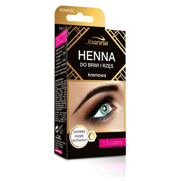 Joanna Henna do brwi i rzęs kremowa nr 1.0 czarna (15 ml)