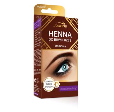 Joanna Henna do brwi i rzęs kremowa nr 3.0 ciemny brąz (15 ml)