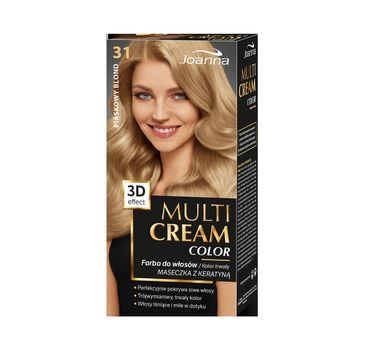 Joanna Multi Cream Color farba do każdego typu włosów nr 31 piaskowy blond 120 g