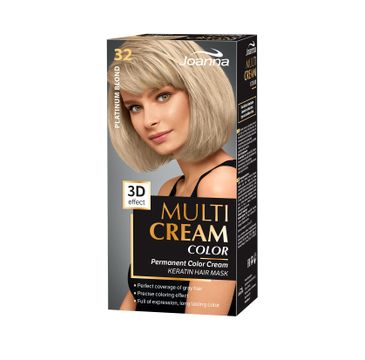 Joanna Multi Cream Color farba do każdego typu włosów nr 32 platynowy blond 120 g