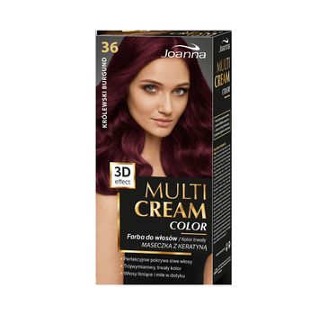 Joanna Multi Cream Color farba do każdego typu włosów nr 36 królewski burgund 120 ml