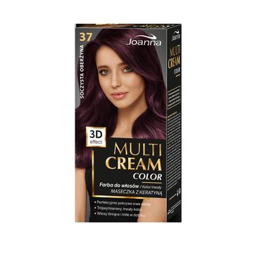 Joanna Multi Cream Color farba do każdego typu włosów nr 37 soczysta oberżyna 120 ml