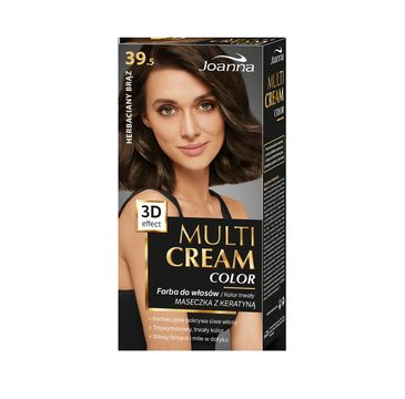 Joanna Multi Cream Color farba do każdego typu włosów nr 39.5 herbaciany brąz 120 ml