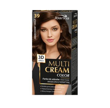 Joanna Multi Cream Color farba do każdego typu włosów nr 39 orzechowy brąz 120 ml