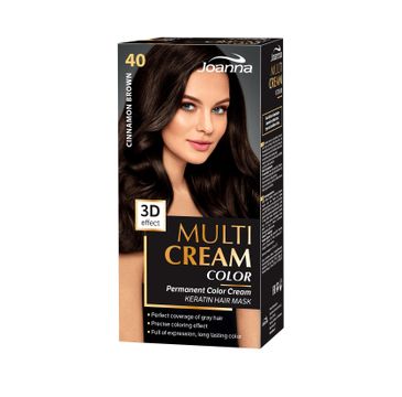 Joanna Multi Cream Color farba do każdego typu włosów nr 40 cynamonowy brąz 120 ml