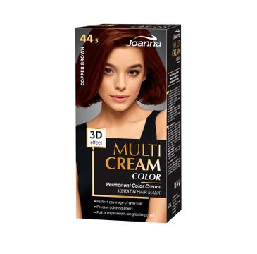 Joanna Multi Cream Color farba do każdego typu włosów nr 44.5 miedziany brąz 120 ml