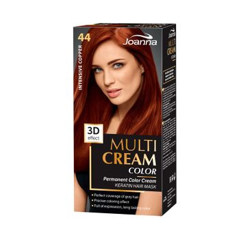Joanna Multi Cream Color farba do każdego typu włosów nr 44 intensywna miedź 120 ml