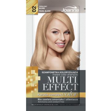 Joanna Multi Effect Color Keratin Complex szamponetka do każdego typu włosów 02 perłowy blond 35 g