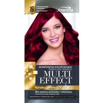 Joanna Multi Effect Color Keratin Complex szamponetka do każdego typu włosów 05 porzeczkowa czerwień 35 g