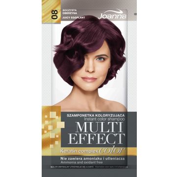 Joanna Multi Effect Color Keratin Complex szamponetka do każdego typu włosów 08 soczysta oberżyna 35 g