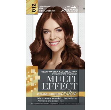 Joanna Multi Effect Color Keratin Complex szamponetka do każdego typu włosów 12 czekoladowy brąz 35 g