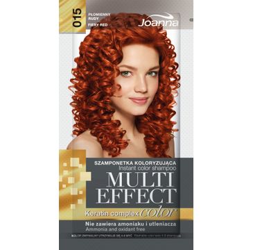 Joanna Multi Effect Color Keratin Complex szamponetka do każdego typu włosów 15 płomienny rudy 35 g