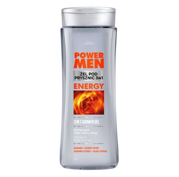 Joanna Power Men żel pod prysznic czarny pieprz i guarana 300 ml