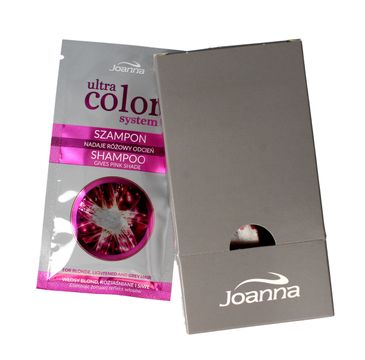 Joanna Ultra Color System szampon do włosów blond i siwych  odcień różowy (5 x 20 ml) 1 op.