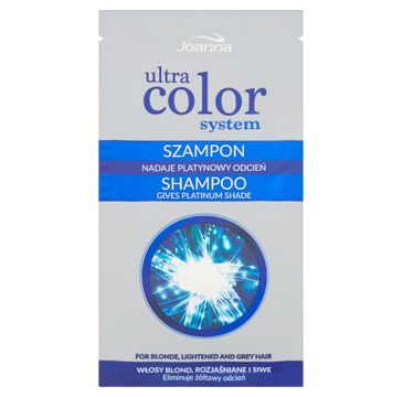 Joanna Ultra Color System szampon nadający platynowy odcień do włosów blond i rozjaśnianych (20 ml)