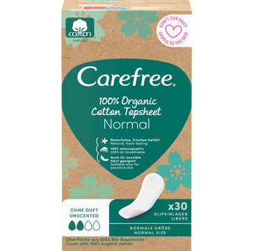 Carefree Organic Cotton Normal wkładki higieniczne 30szt