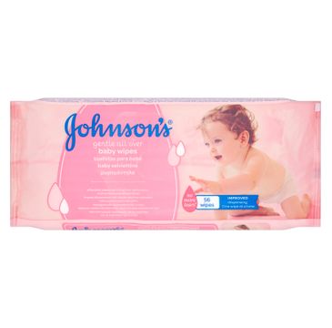 Johnson's Baby Gentle All Over Baby Wipes Å‚agodne chusteczki oczyszczajÄ…ce 56szt