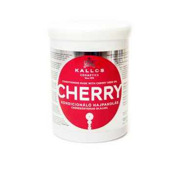 Kallos Cherry Conditioning Mask With Cherry Seed Oil kondycjonująca maska z olejem z pestek czereśni do włosów zużytych (1000 ml)