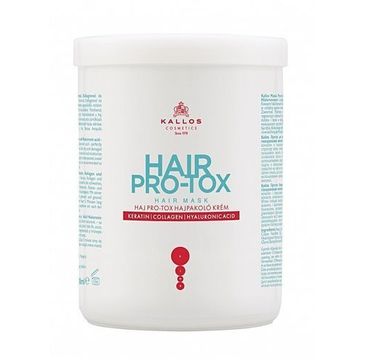 Kallos Hair Pro-Tox Hair Mask maska do włosów z keratyną kolagenem i kwasem hialuronowym (1000 ml)