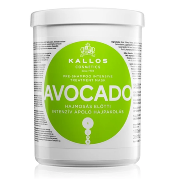 Kallos Avocado Pre-Shampoo Intensive Treatment Mask – intensywna maska regenerująca do włosów (1000ml)