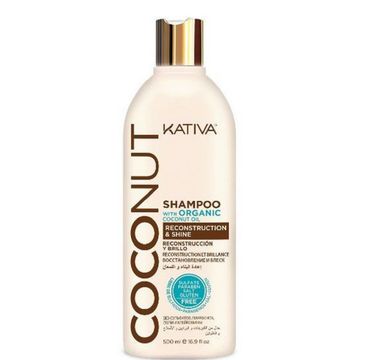 Kativa Coconut Shampoo kokosowy szampon do włosów odbudowujący i nadający połysku 500ml