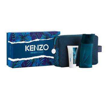 Kenzo Pour Homme zestaw woda toaletowa spray 100ml + balsam po goleniu 50ml + kosmetyczka