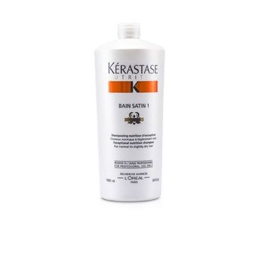 Kerastase Nutritive Bain Satin 1 Exceptional Nutrition Shampoo kąpiel odżywcza do włosów normalnych lub lekko suchych 1000ml