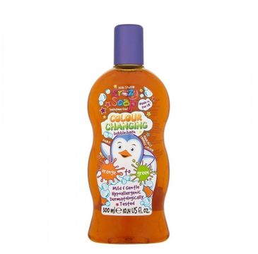 Kids Stuff Crazy Colour Changing Bubble Bath magiczny płyn do kąpieli zmieniający kolor wody z pomarańczowej na zieloną (300 ml)