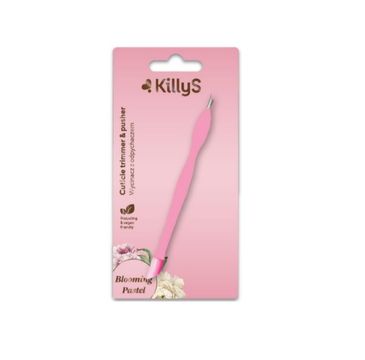 KillyS Blooming Pastel Cuticle Trimmer & Pusher wycinacz do skórek z odpychaczem (1 szt.)