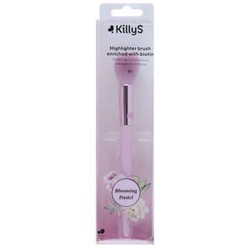 KillyS Blooming Pastel Highlighter Brush pędzel do rozświetlacza wzbogacony biotyną 03 (1 szt.)
