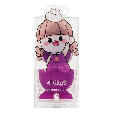 KillyS Tamagotchi Girl gąbeczka do makijażu ze stojakiem Violet 1szt.