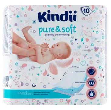 Kindii – Pure & Soft Podkłady jednorazowe dla niemowląt (1op.- 10 szt.)