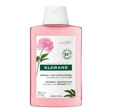Klorane Soothing Shampoo szampon z organiczną piwonią 200ml