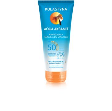 Kolastyna Aqua Aksamit nawilżająca emulsja do opalania SPF 50 (200 ml)