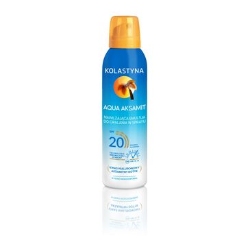 Kolastyna – Aqua Aksamit nawilżająca emulsja do opalania w sprayu SPF20 (150 ml,)