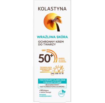 Kolastyna ochronny krem do twarzy SPF 50+ Wrażliwa Skóra (50 ml)