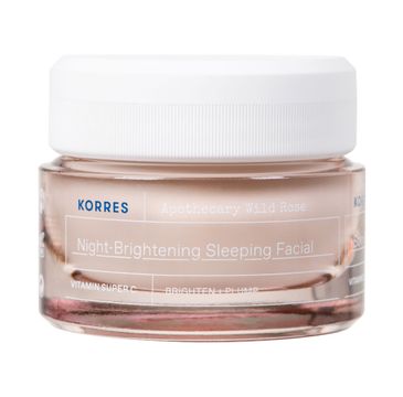 Korres Apothecary Wild Rose Night-Brightening Sleeping Facial rozświetlający krem do twarzy na noc 40ml