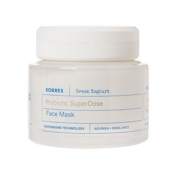 Korres Greek Yoghurt Probiotic Super Dose Face Mask nawilÅ¼ajÄ…ca maseczka do twarzy (100 ml)