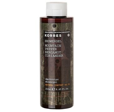 Korres Mountain Pepper żel pod prysznic o zapachu bergamotki (250 ml)