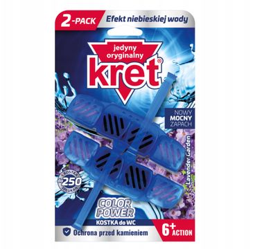 Kret Color Power zawieszka do WC barwiąca wodę Lavender Garden 2x40g