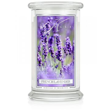 Kringle Candle duża świeca zapachowa z dwoma knotami French Lavender (623 g)