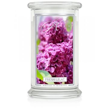 Kringle Candle Duża świeca zapachowa z dwoma knotami Fresh Lilac (623 g)