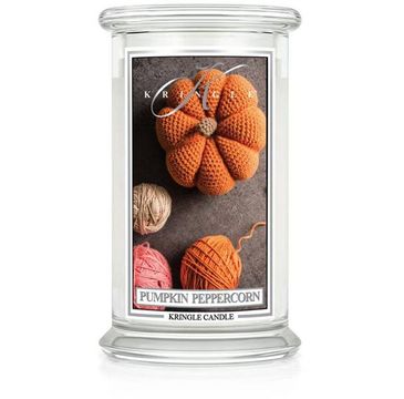Kringle Candle duża świeca zapachowa z dwoma knotami - Pumpkin Peppercorn (623 g)