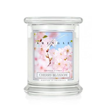 Kringle Candle średnia świeca zapachowa z dwoma knotami - Cherry Blossom (411 g)