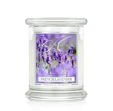 Kringle Candle średnia świeca zapachowa z dwoma knotami - French Lavender (411 g)