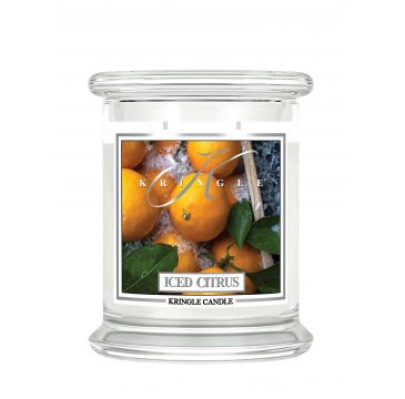 Kringle Candle średnia świeca zapachowa z dwoma knotami - Iced Citrus (411 g)