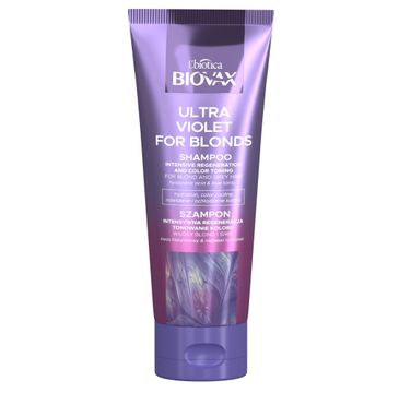 Biovax Ultra Violet intensywnie regenerujący szampon tonujący do włosów blond i siwych (200 ml)
