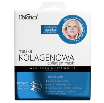 L'biotica maska kolagenowa na tkaninie - wygładza & liftinguje (23 ml)